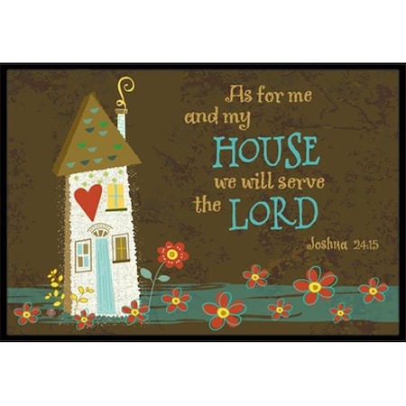 Carolines Treasures Carolines Treasures VHA3005JMAT As for Me & My House Indoor or Outdoor Mat; 24 x 36 VHA3005JMAT